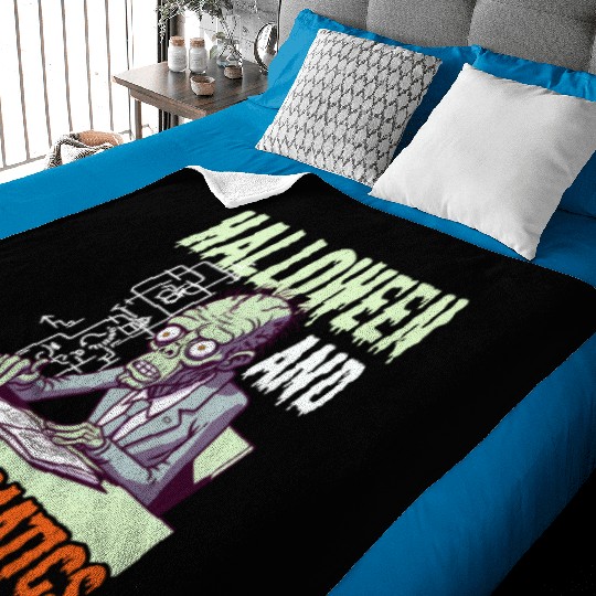 Halloween Math Teacher Halloween And Mathematics Baby Blankets