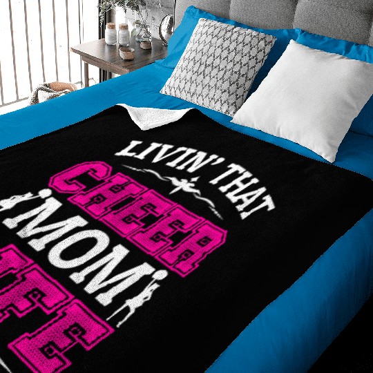 Living Cheer Mom Life Cheerleading Mother's Day Baby Blankets