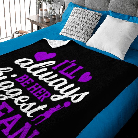 Always Her Fan Cheer Mom Cheerleading Mother's Day Baby Blankets