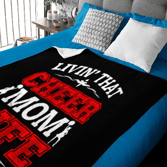 Living Cheer Mom Life Cheerleading Mother's Day Baby Blankets
