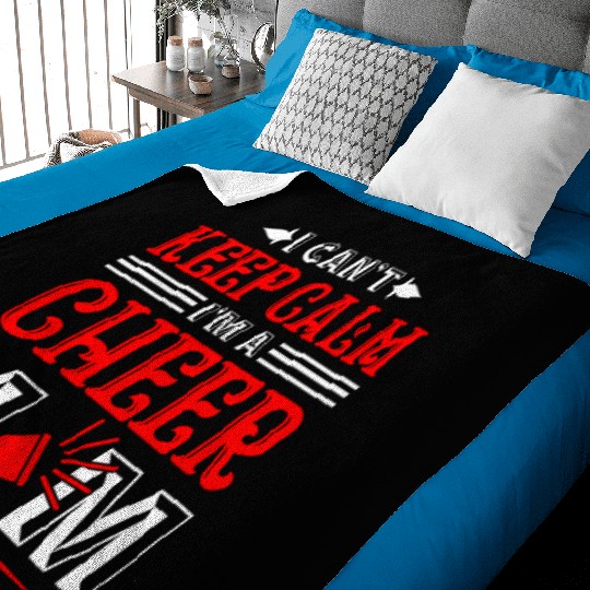 Keep Calm Cheer Mom Cheerleading Mother's Day Baby Blankets
