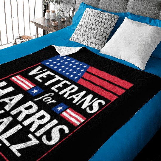 Veterans For Harris Walz 2024 Baby Blankets