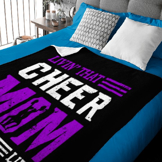Living Cheer Mom Life Cheerleading Mother's Day Baby Blankets