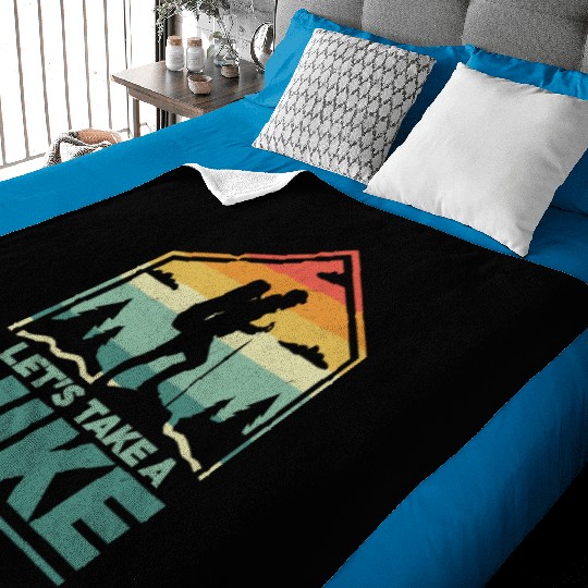 Let's Take A Hike Hiking Hiker Baby Blankets