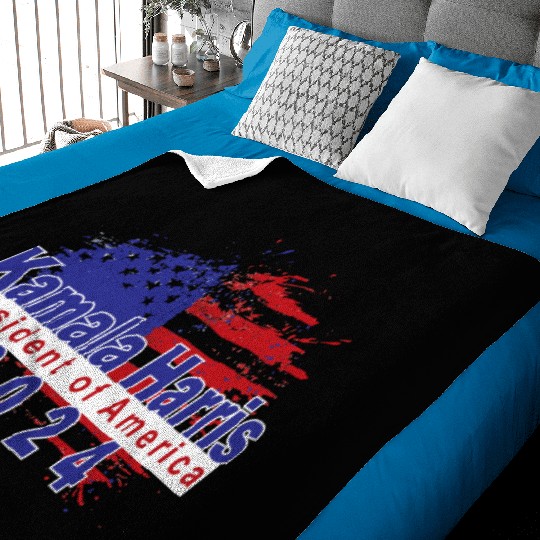 Kamala Harris President of America 2024 Baby Blankets