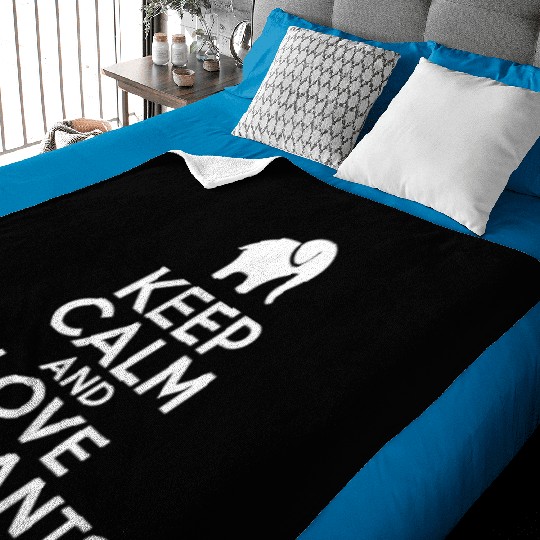Keep Calm And Love Elephants Cool Fun Animal Lover Baby Blankets