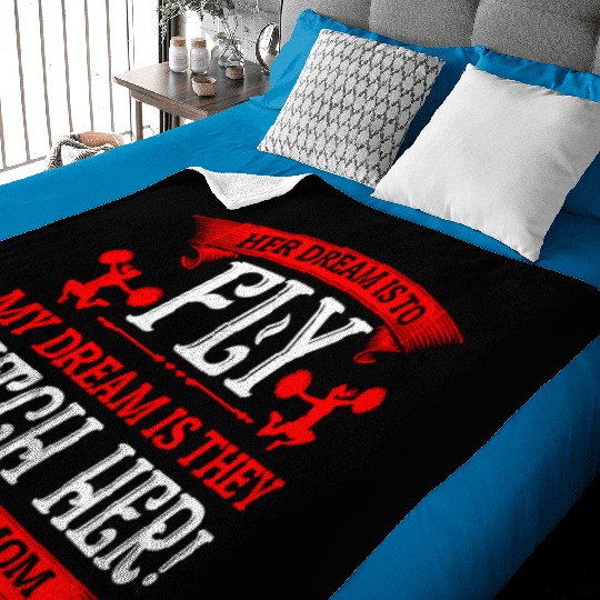 Dream Cheer Mom Cheerleading Mommy Mother's Day Baby Blankets