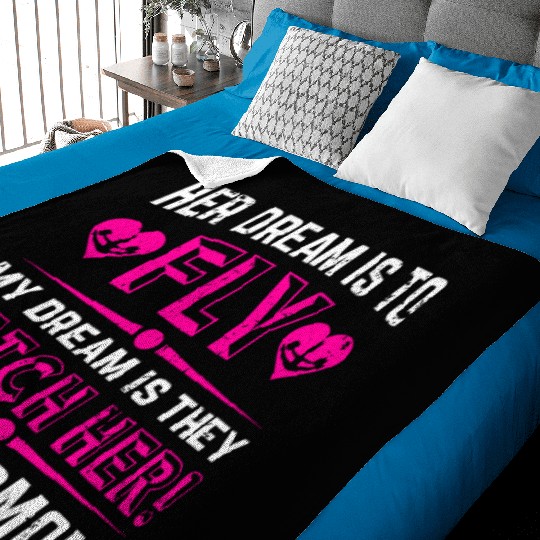 Dream Cheer Mom Cheerleading Mommy Mother's Day Baby Blankets