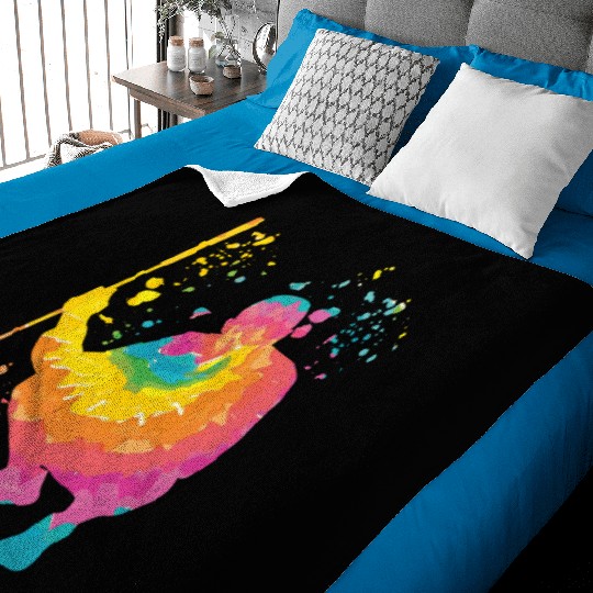 Golfer Colorsplash Kids Miniature Golf Baby Blankets