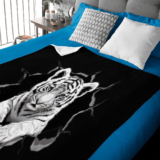 peeking tiger cub Baby Blankets