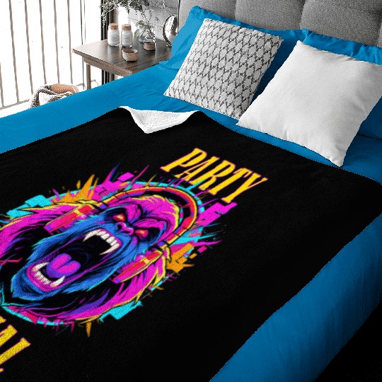 Party Animal Gorilla Style - Baby Blankets Design