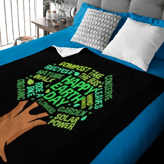 Happy Earth Day Tree For Earth Science Lover Baby Blankets