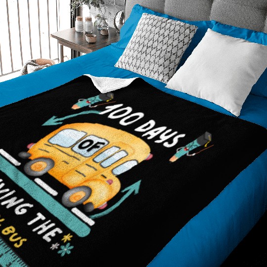 Little Boys' Big Yellow School Bus Baby Blankets