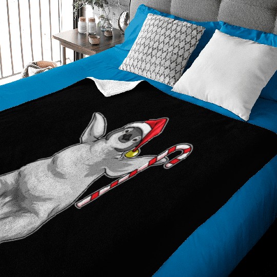 Penguin Christmas Candy cane Baby Blankets