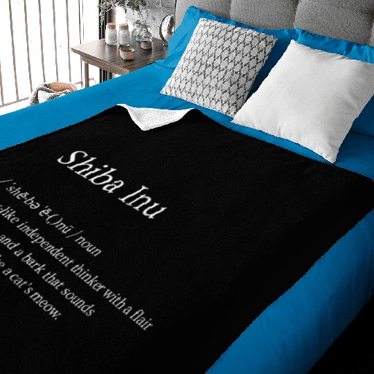 Shiba Inu Definition Art Print Baby Blankets