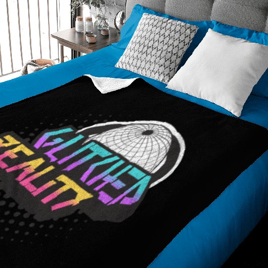 Glitched Reality - Futuristic Y2K Streetwear Baby Blankets