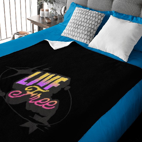 Live Free - Vibrant Y2K Streetwear Baby Blankets