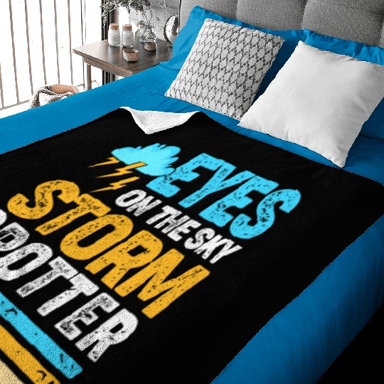 Retro Meteorologist Eyes On The Sky Strom Spotter Baby Blankets