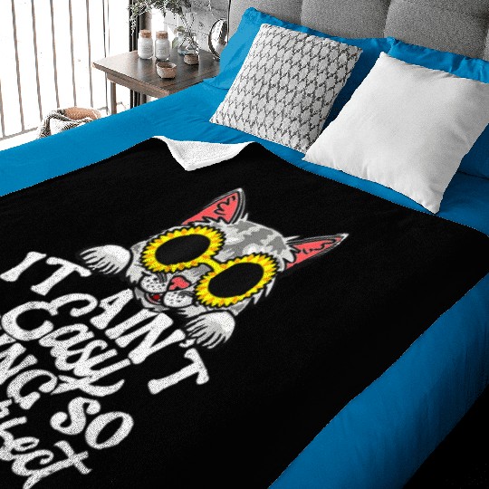 Funny cat cat lover ee cat owner cat Baby Blankets