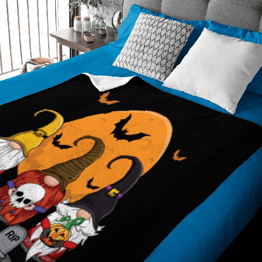 Halloween Gnomes Witch Cute Creepy Halloween Baby Blankets