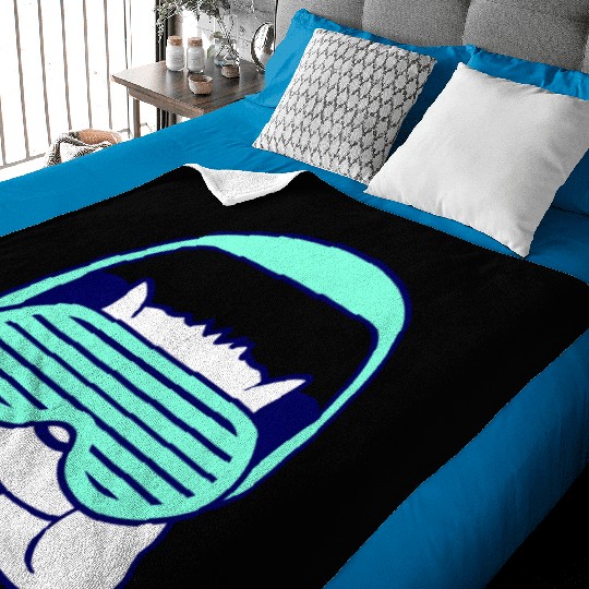 Cute DJ Hamster Party Animal Guinea Pig Pet Face Baby Blankets