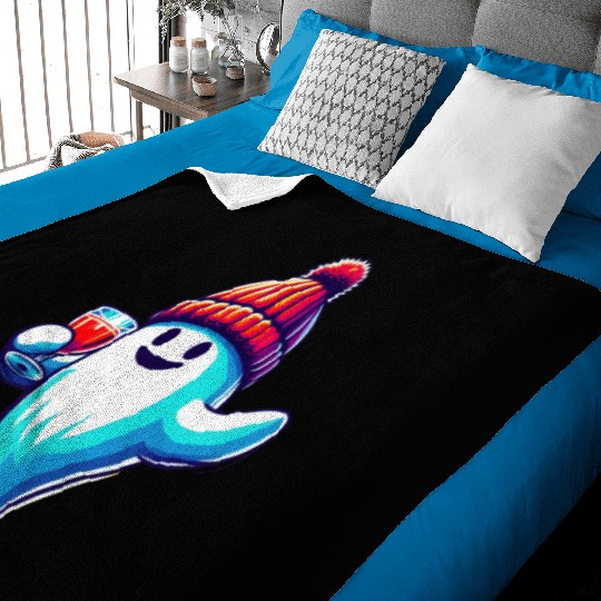 Winter Ghost Cheers Baby Blankets