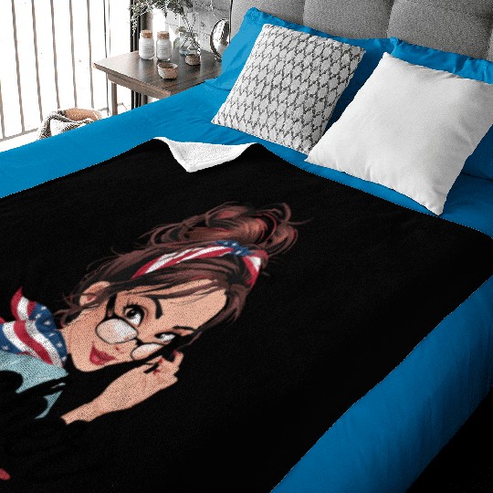 Teacher Life Messy Bun Back to School Leopard Baby Blankets