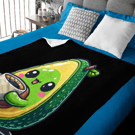 Avocado and coffee Baby Blankets