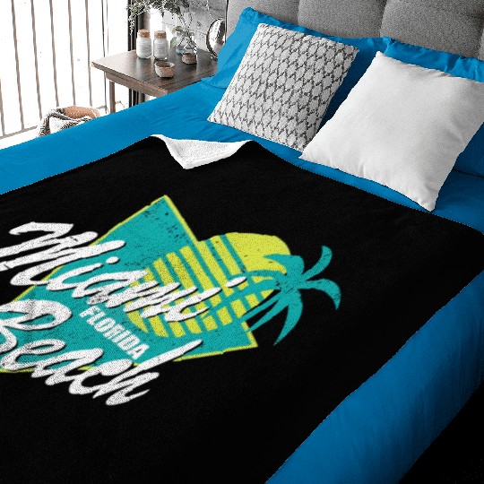 Miami Florida Beach Baby Blankets