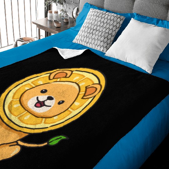 Lion Lemon Design for Lions Lovers Baby Blankets