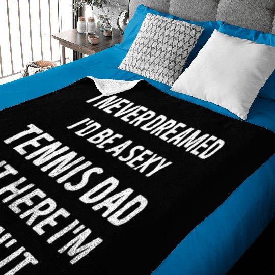 Tennis Dad Funny Dad Joke Baby Blankets
