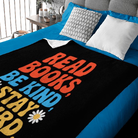 Read Books Be Kind Stay Weird Design Funny Baby Blankets