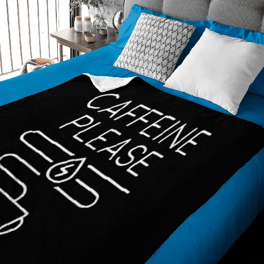 Caffeine Please Neon Sign Baby Blankets