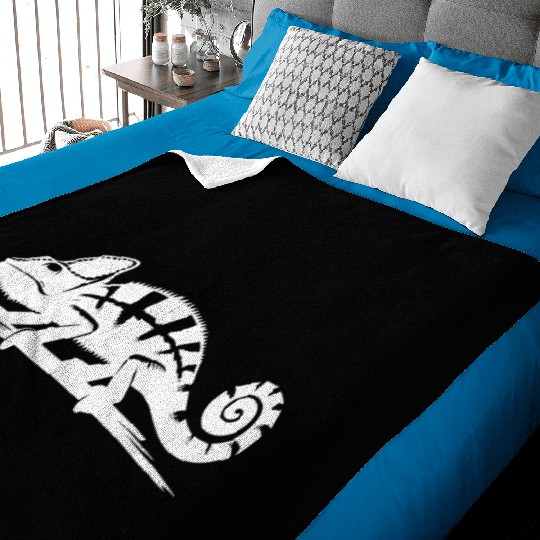 Changing Chameleon In Nature Baby Blankets