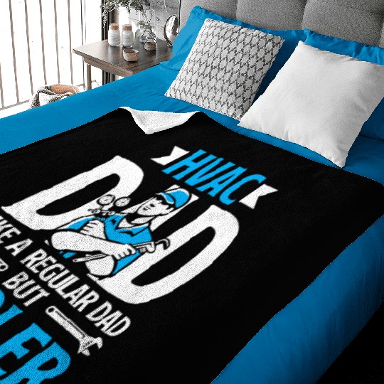 HVAC Dad But Cooler HVAC Technician Fathers Day Baby Blankets