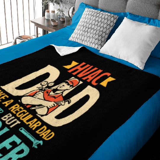 HVAC Dad But Cooler Mens HVAC Technician Father Baby Blankets