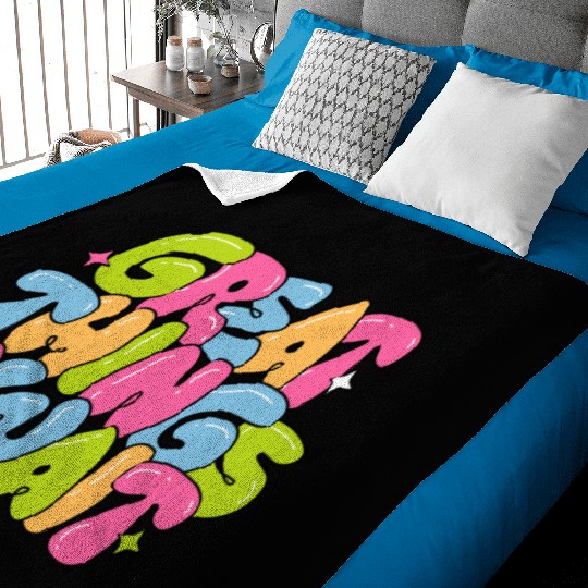 Orange Black Astronaut Retro Business Baby Blankets 1