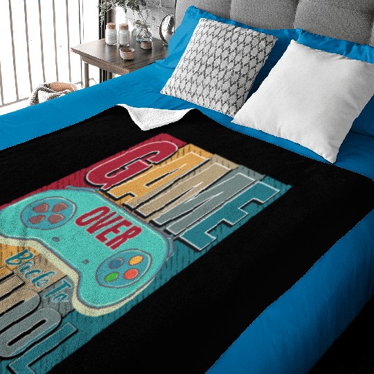 Game Over Back To School Baby Blankets