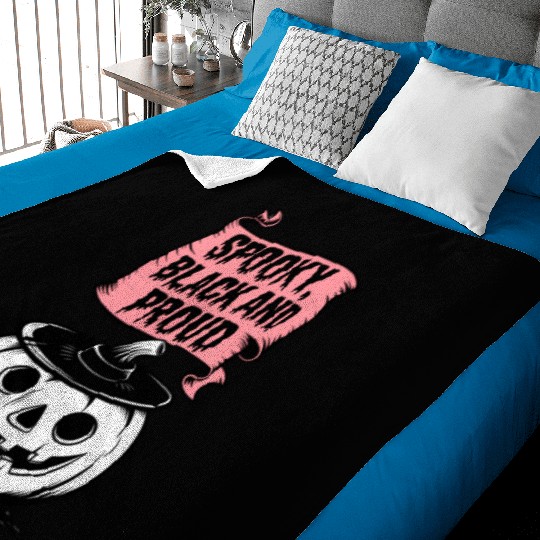 Spooky Black and Proud Baby Blankets