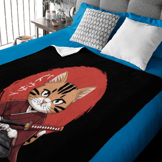 Neko Battousai Samurai Cat Classic Baby Blankets