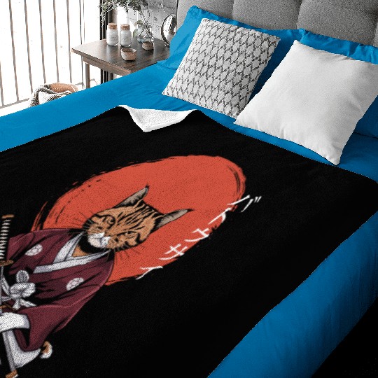 Neko Battousai Samurai Cat Classic Baby Blankets