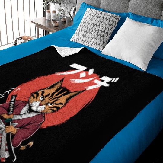 Neko Battousai Samurai Cat Classic Baby Blankets