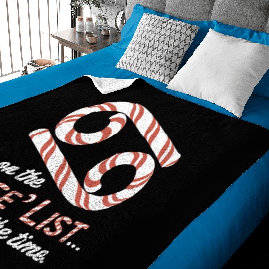 Funny Cancer Zodiac Christmas: Nice List Baby Blankets