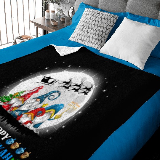 Happy Chrismukkah Gnomes Christmas Hanukkah Baby Blankets