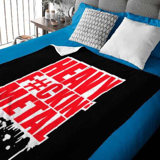 Heavy F#ckin' Metal Hard Rock Music Graffiti Spray Baby Blankets