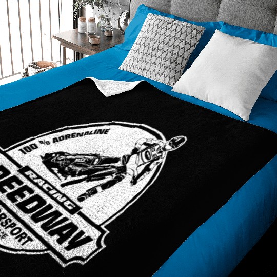 Motorcycle Speedway Racing Baby Blankets