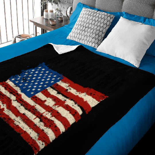 Try That In a Small Town US Flag Baby Blankets