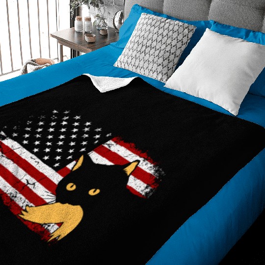 Cat Ladies For Kamala Harris Donald Trump 2024 Baby Blankets