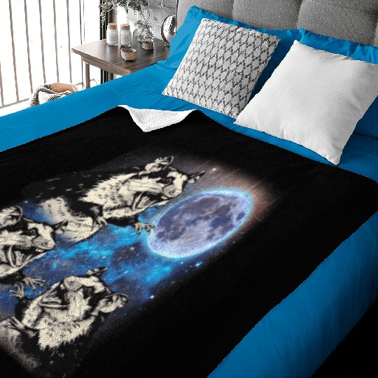 Three Possum Moon Cursed Meme 3 Howling Possum Baby Blankets