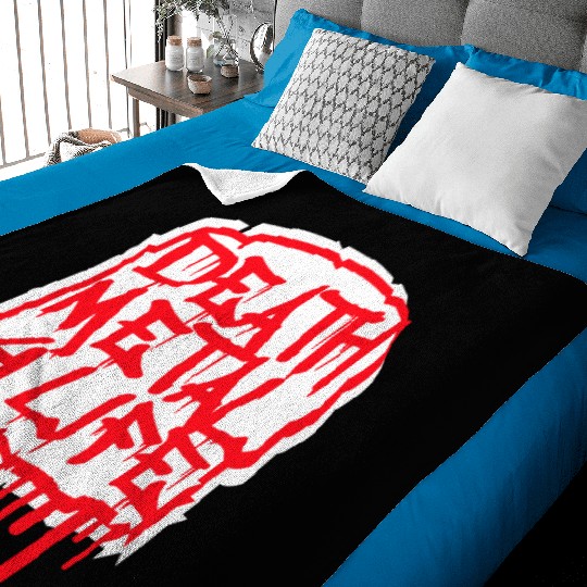 Heavy death metal 4 life hard rock music graffiti Baby Blankets